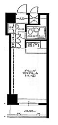 藤和ハイタウン新宿 ワンルームの間取図画像