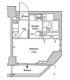 CasaSplendidoKojimachi 1Kの間取図画像