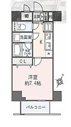 ガリシアヒルズ六本木 1Kの間取図画像