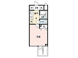 プライムアーバン飯田橋 1Kの間取図画像
