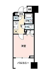 パレステュディオ市谷仲之町 1Kの間取図画像