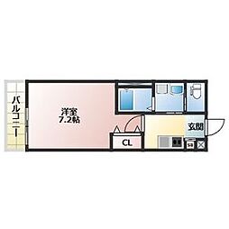 ESCALA四條畷 1LDKの間取図画像