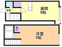 コーポ白楊 1LDKの間取図画像