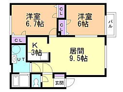 間取図画像 2LDK