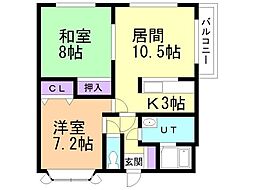 間取図画像 2LDK