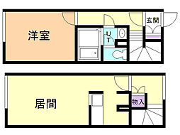 レオネクスト保水Ｂ 1階1LDKの間取り