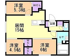 JR千歳線 北広島駅 徒歩6分 3階/-