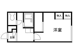 レオパレスカストル 1Kの間取図画像