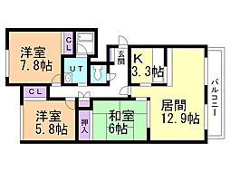 間取図画像 3LDK