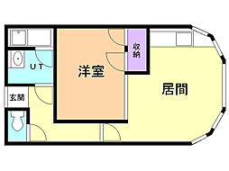 ラ・フォーレ美沢 1LDKの間取図画像