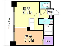 Lay:LA 1LDKの間取図画像