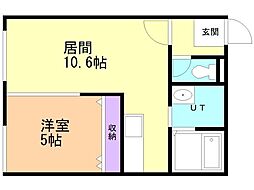 シュエットブランシュ 1LDKの間取図画像