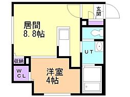 ONE STAGEひばりが丘 1LDKの間取図画像