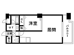 パークヒル厚別 1LDKの間取図画像