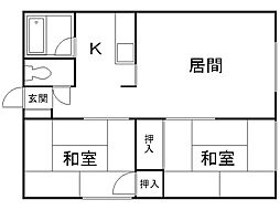 第7佐藤マンション 2LDKの間取図画像
