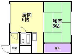 第一ファミール 1DKの間取図画像