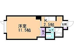 藤井ビルひばりが丘 1Kの間取図画像