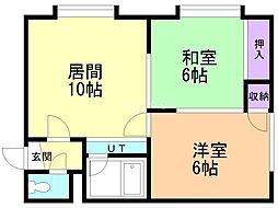 サカヰコーポ 2LDKの間取図画像