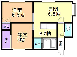 コンフォートA45 2LDKの間取図画像