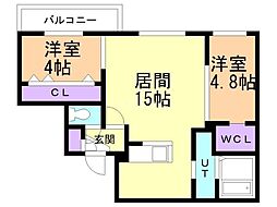 間取図画像 2LDK