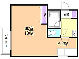 クレアコートひばりが丘 1Kの間取図画像
