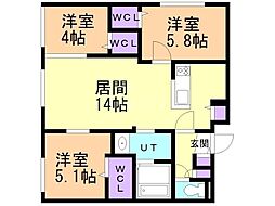 間取図画像 3LDK