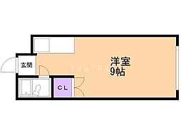 セントラルパレス ワンルームの間取図画像
