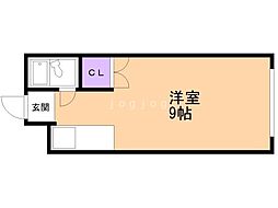 セントラルパレス ワンルームの間取図画像