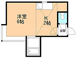 K&N新札幌 ワンルームの間取図画像