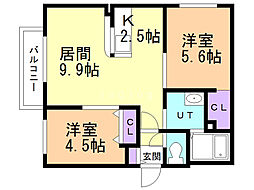 間取図画像 2LDK