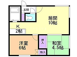 イナホアンソレイエZ 2LDKの間取図画像
