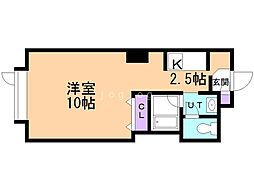 藤井ビルひばりが丘 1Kの間取図画像