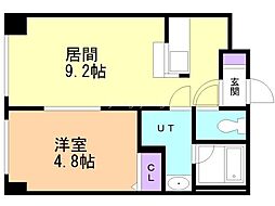 サンシティ1 1LDKの間取図画像