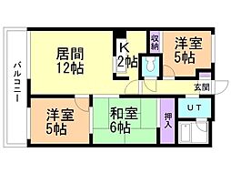サントアリオ・デ大谷地 3LDKの間取図画像