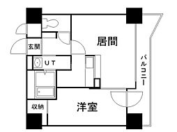 feuillesvertesAj 1LDKの間取図画像