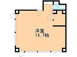 水口ビル ワンルームの間取図画像
