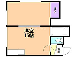 スカイラーク 1DKの間取図画像