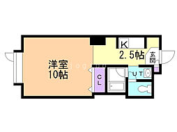 藤井ビルひばりが丘 1Kの間取図画像
