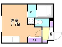 CLIO共栄 ワンルームの間取図画像