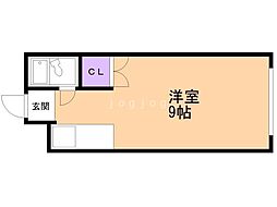 セントラルパレス ワンルームの間取図画像