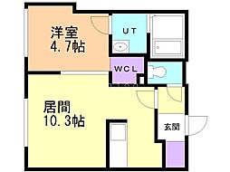 北広島市中央6丁目マンション 1LDKの間取図画像