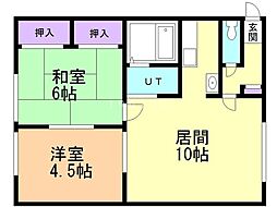 テクノパークハイツ 2LDKの間取図画像