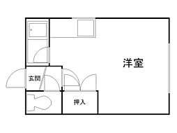ヴェルディ厚別 1Kの間取図画像