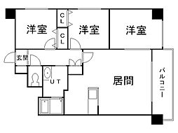 サン・パーク厚別 3LDKの間取図画像