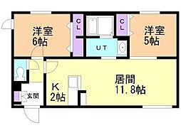 Ciel 2LDKの間取図画像
