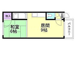 カサデューク平岸55 1LDKの間取図画像