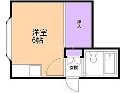 リバーサイド73 ワンルームの間取図画像