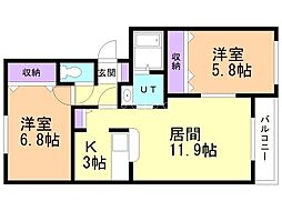 間取図画像 2LDK
