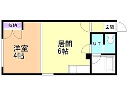 ナイスリー 1DKの間取図画像