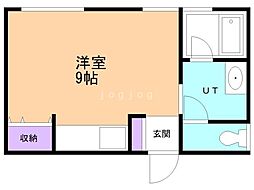 メゾンド真駒内 ワンルームの間取図画像